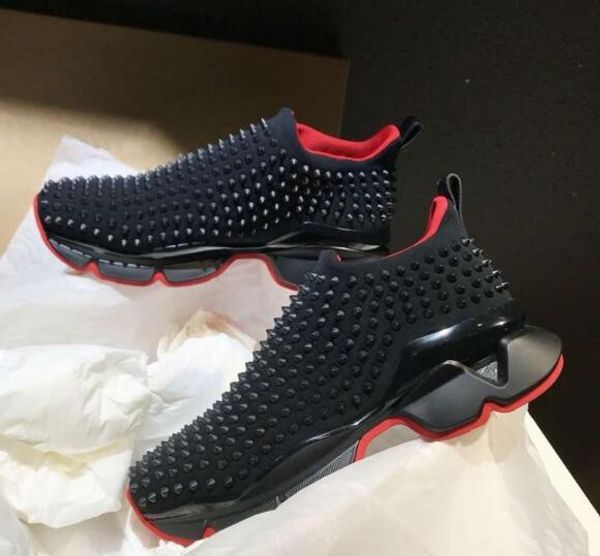 

Krystal Spike Sock Донна Плоские неопреновые кроссовки Дизайнерские мужские туфли с крас