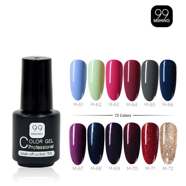 

mshing99 gel polish set for manicure semi permanent vernis coat uv led gel varnish soak off nail art nail polish, Red;pink