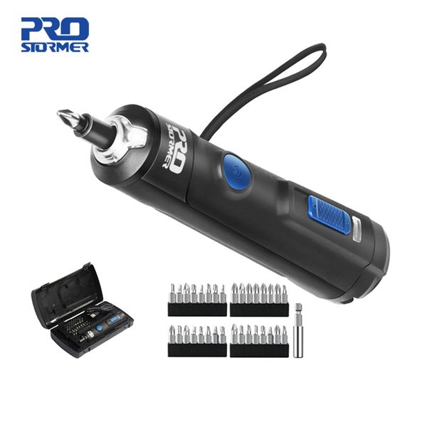 

prostormer 4v mini electric screwdriver set smart usb rechargeable cordless mini electric screwdriver home electronic power tool