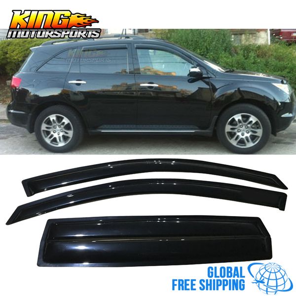 

fits 07-09 acura mdx acrylic window visors 4pc set global ing