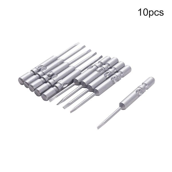 

utoolmart 10pcs power tool bit slotted screw driver 4mm dia 40mm length s2 steel sl1.6 round shank screwdriver bits