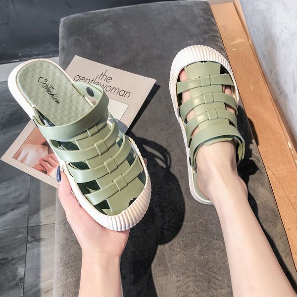 

beach shoes ladies' slippers loafers shallow low cover toe slides sabot flat pu pvc fashion basic loafers, Black