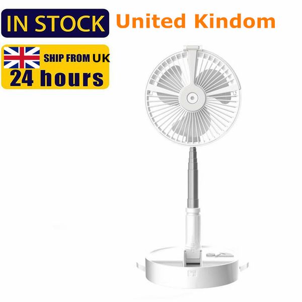 

uk warehouse gb seller portable usb charging fan folding fans home desklanding silent spray fan air cooler deskfloor standing fan
