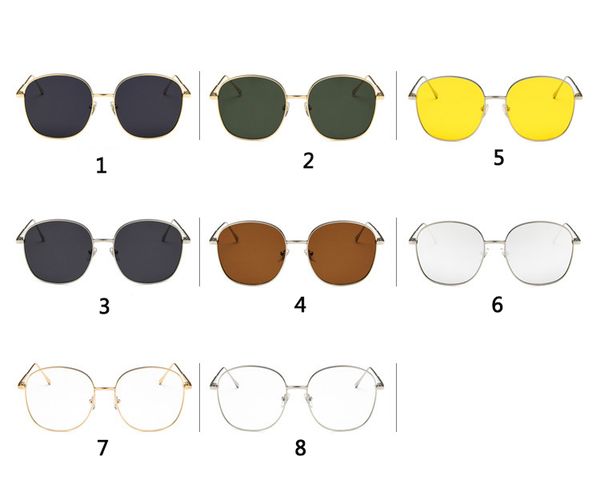 

wholesale- korean version design gm sunglasses big round frame sunglasses for men and women europe and american style sunglasses, White;black