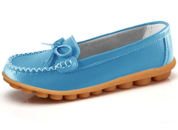 

women casual shoes leather breathable soft bottom flats women's shoes 181, Black