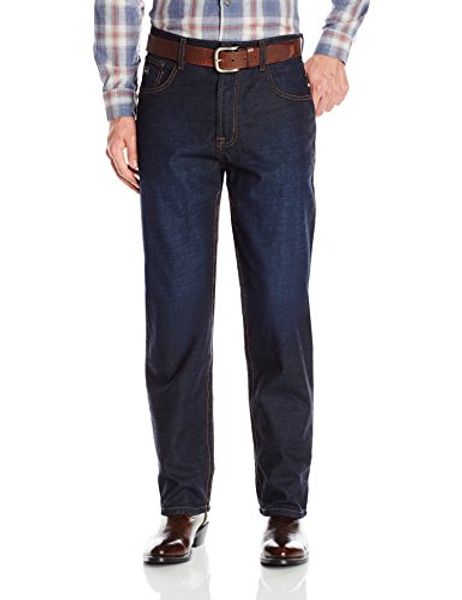 

cinch men's black label loose fit jean, dark rinse indigo, Blue