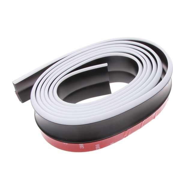 

universal pu rubber bumper lip splitter chin spoiler body trim black&white