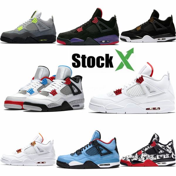 

classic 4 4s basketball shoes for men cool grey travis scott 4 shoe raptors bred 2020 neon fiba tattoo mens trainers sports sneakers #699