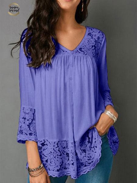 

women plus size v neck loose t-shirt tee femme elegant floral lace spring autumn t-shirt elastic cotton tee shirts 4xl, White