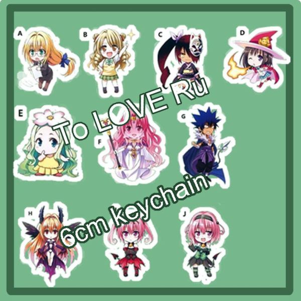 

to love ru - trouble eve nana haruna sairenji anime keychain strap figure, Silver