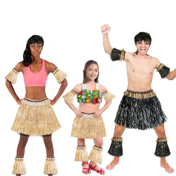 

Hawaiian gra kirt uit five piece ela tic arm leeve feet cover gra kirt hula dance co tume beach fe tival party decor