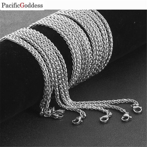 

316l titanium stainless steel necklaces chains silver color