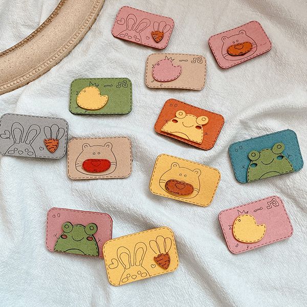 

корейский моды для детей простой милый мультфильм животных волшебные наклейки личность sweet girl принцесса аксессуары для волос, Slivery;white