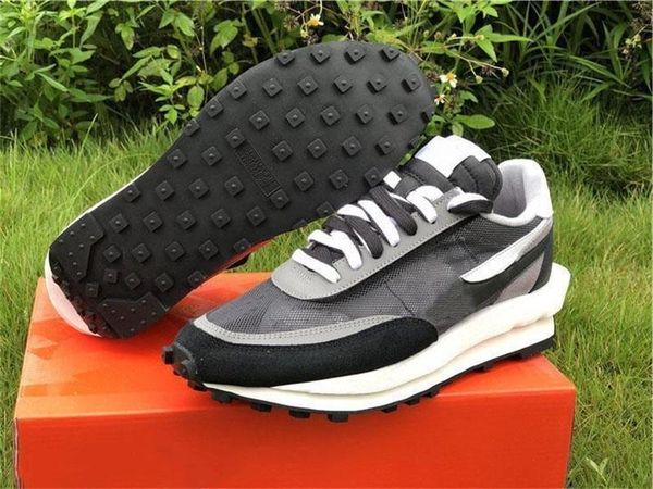 

2019 authentic sacai x ldv waffle daybreak black white grey pink green ldwaffle running shoes sports outdoor sneakers with og box