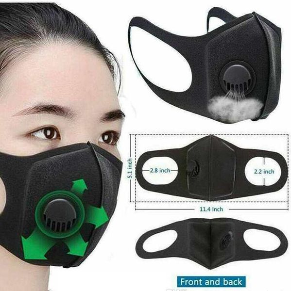

dhl dustproof face mask breathing valve sponge mask washable reusable anti-dust fog pm2.5 protective masks