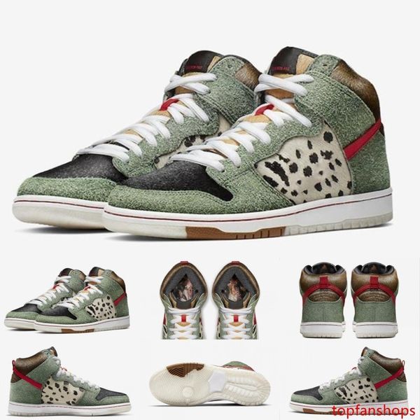 

new arrive sb dunk high dog walker basketball shoes for mens black green trainers designer brand sport sneakers size 40-46