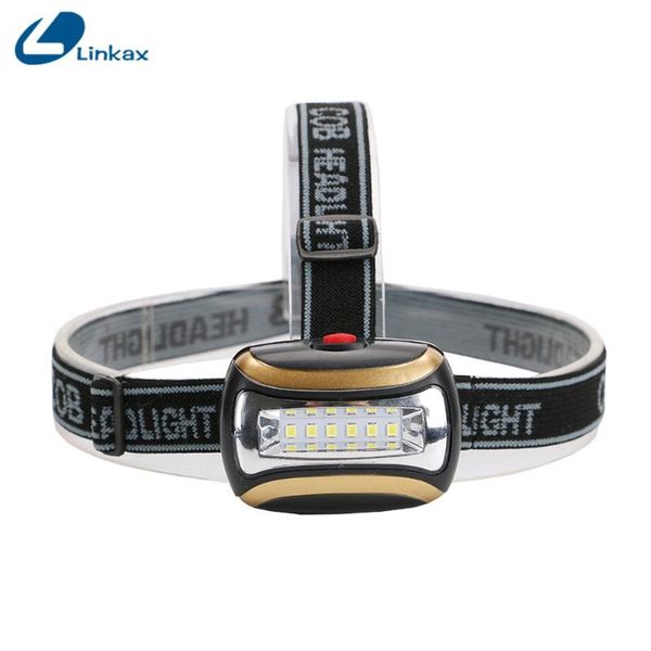 

mini bright 6 *led headlight 3-mode bike front light led headlamp head torch light use battery