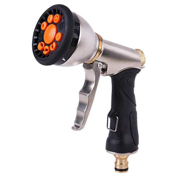 

высокое давление металлический распылитель садовый шланг сопло сверхмощный с 9 регулируемыми узорами для полива газон сад домашних животных