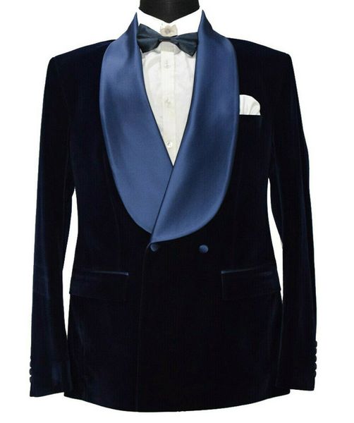 

plus size velvet coat mens suits blazer jacket royal blue notch lapel groom wedding tuxedos tailor fit custom made one piece jacket, Black;gray