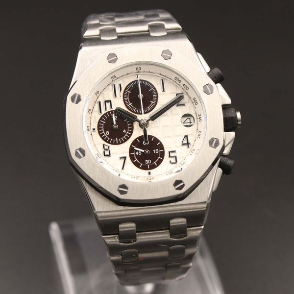 

10 color audemar pigue luxury men watch 26574 royal oak watch stainless steel watches quartz movement mens watches wristwatch, Slivery;brown