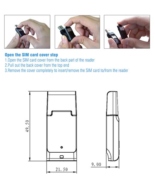

sim-sized usb plug-в iso 7816 считыватель смарт-карт ic chip card reader writer с sdk acr39t-a1
