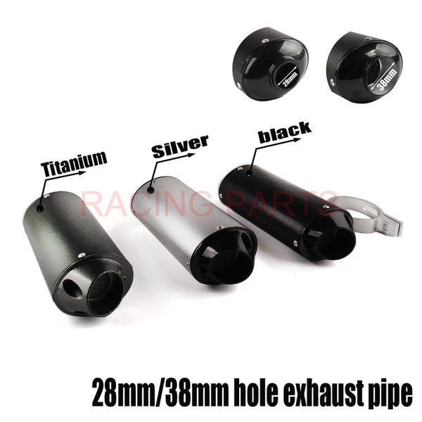 

38mm 28mm motorcycle exhaust muffler tip pipe for 125 150 160cc dirt pit bike atv black grey kayo bse