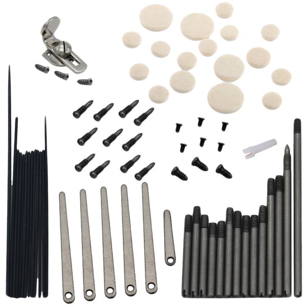 

clarinet repair parts spindle+screw+spring leaf +spring needle+tone cushions