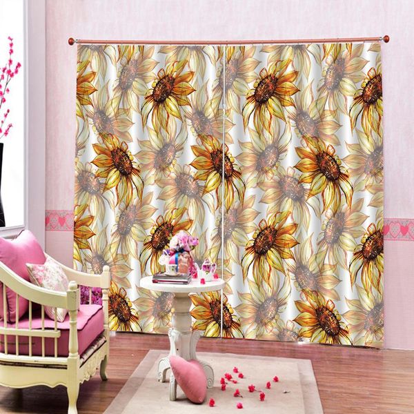 

luxury curtains custom new stylish sunflower curtains for living room bedroom blackout