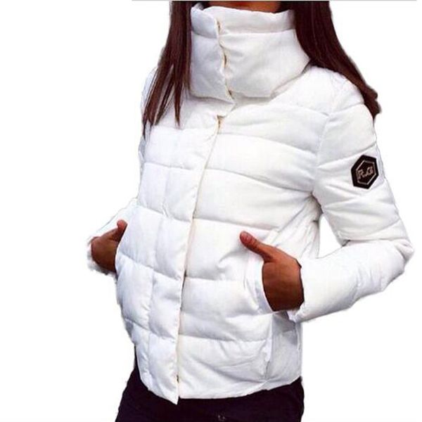 

dropshipping 2019 autumn winter coat women fashion female down jacket stand collar parkas casual jackets warm parka overcoat, Black