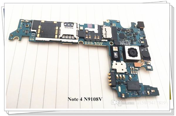 

100% рабочая ~ разблокирована оригинальная материнская плата для Samsung Galaxy NOTE 4 N9108V материнская плата чистый IMEI бесплатная доставка переключатель