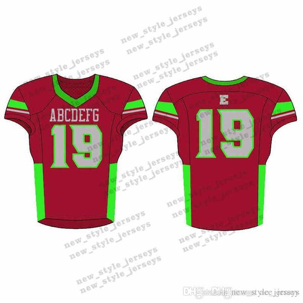 

46Men 2019 Youth Football Jerseys Army Green Wine Red Embroidery Logos Stitched Custom Any name Any number Jerseys