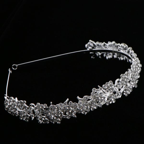 

wedding crystal rhinestone flower headband tiara hair jewelry accessories, Silver
