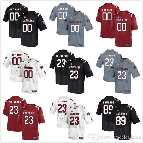 

custom mens youth south carolina gamecock any name any number personalized kids man home away ncaa college football jerseys, Black