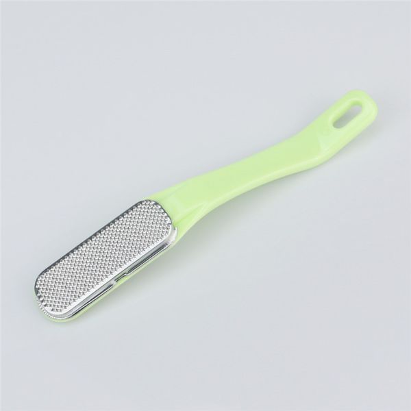 

1 piece of dead skin remover foot file exfoliating scrubber rub board green color metal board with handle bar skin care tool