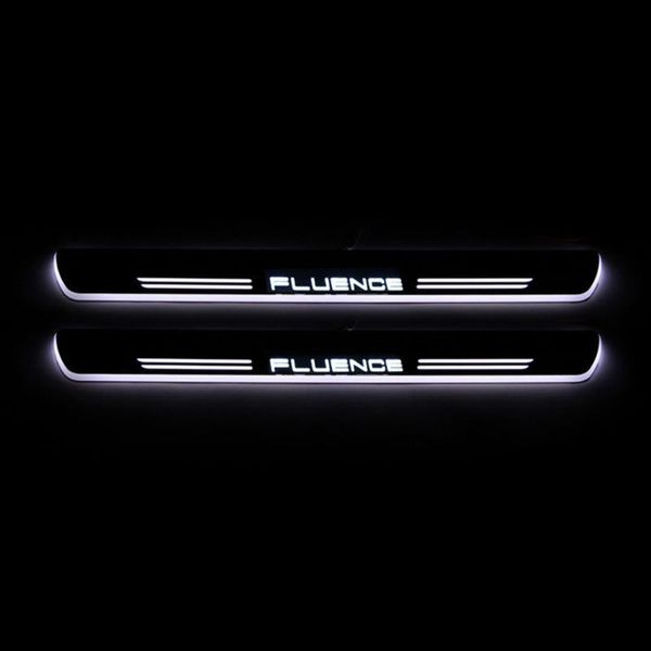 

for fluence 2020 2020 acrylic moving led welcome pedal car scuff plate pedal door sill pathway light