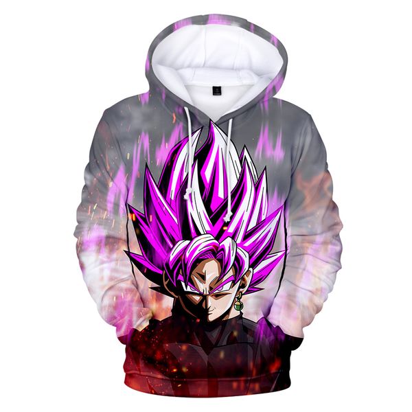 

anime 3d hoody great purple fire flame hoodies men's/women's fashion wild sportwear harajuku long sleeve fleece, Black