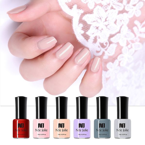 

nee jolie 8ml solid nail polish color nail varnish green red long lasting art varnish design decoration