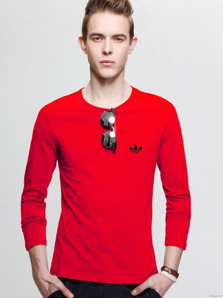 

thin t - shirt men long - sleeved spring and autumn style casual wear - down korean version of the trend autumn clothes, White;black