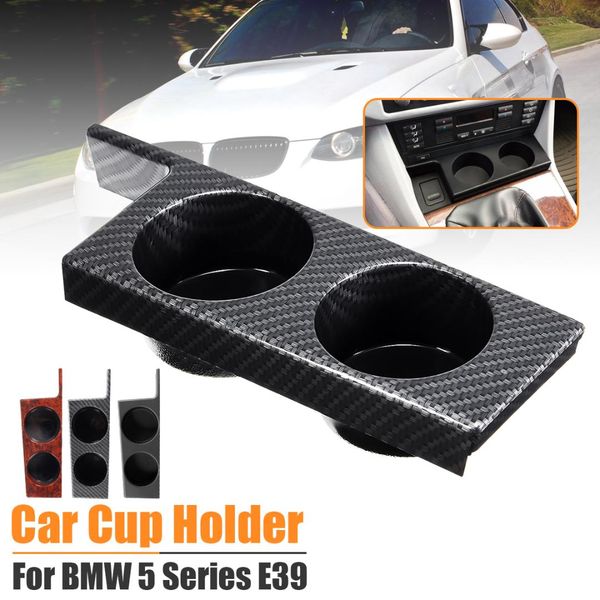 

car holder front center drink car cup holder abs plastic black/carbon/wooden grain for 5 series e39 540i 525i 530i m5 97-03