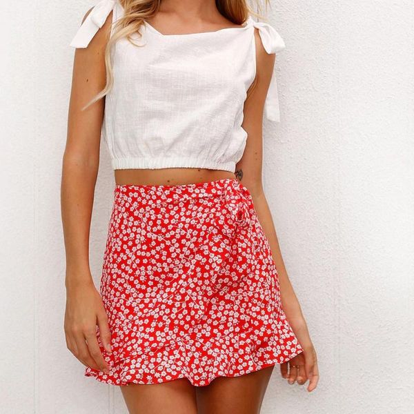 

summer women fashion wave floral lace girls irregular uniform pleated mini skirt mini ruffles chic elegant lady skirts, Black