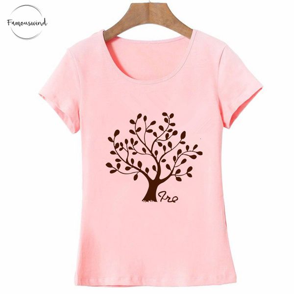 

мода женщины тенниска o шеи tree printed женский футболка с коротким рукавом fit популярные девочек одежда топы тис hh042, White