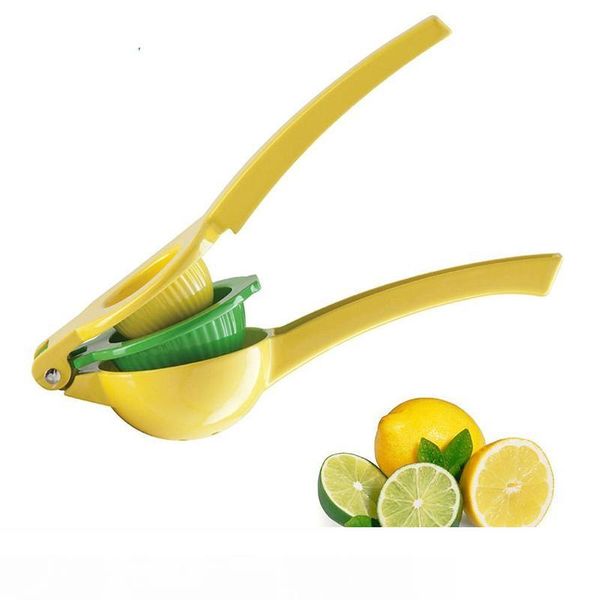 

eco-friendly lemon juicer 2 in 1 hand held aluminum alloy lemon orange citrus squeezer press fruits kitchen tools