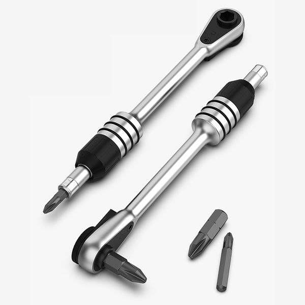 

2 в 1 ratchet отвертка 6,35 до 4 мм шестигранного хвостовика отвертка adjustment отвертка держателя инструмент