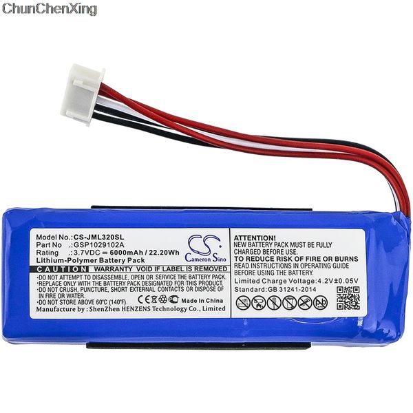 

cameron sino 6000mah battery gsp1029102a for jbl charge 3 2016, please double check the place of 2 red wires on your old battery