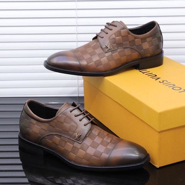 

18mm italian shoes men's elegant formal shoes men's classic frenzy dress shoes leather luxury chaussure homme ing, Black