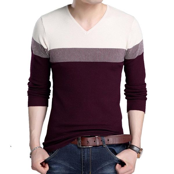 

2019 new fashion brand sweater man pullover v neck slim fit jumpers knitred woolen winter korean style casual men clothes j795, White;black