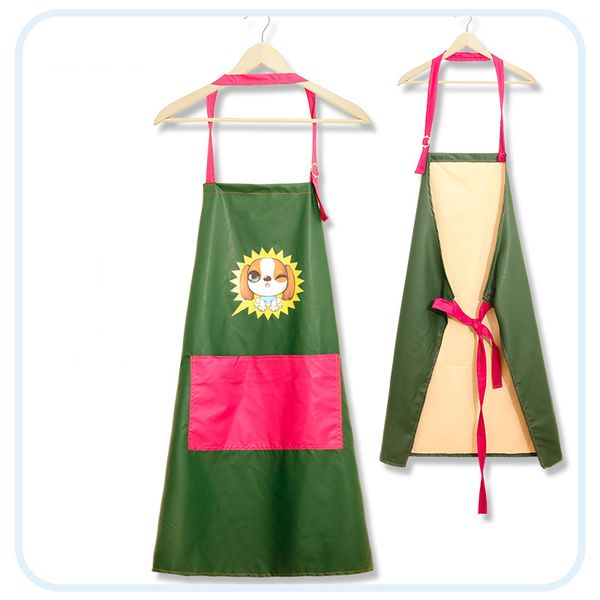 

apron korean fashion kitchen waterproof cute long sleeve coverall custom logo women men's workwear oilproof