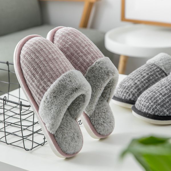 

women fur slippers winter warm cotton sheep lovers home indoor fuzzy slippers plush pink black furry slides house shoes men
