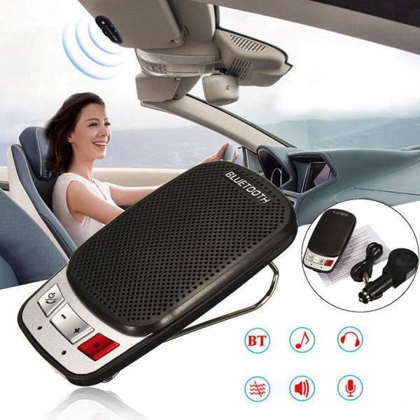 

wireless bluetooth hands car auto kit speakerphone speaker phone visor clip