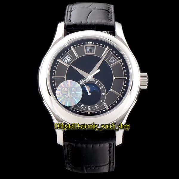 

gr осложнения annual calendar 5205g-010 калибр 324 s qalu 24h / 206 автоматическая черный циферблат дизайнерские часы мужские часы moon phas, Slivery;brown